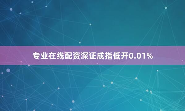专业在线配资深证成指低开0.01%