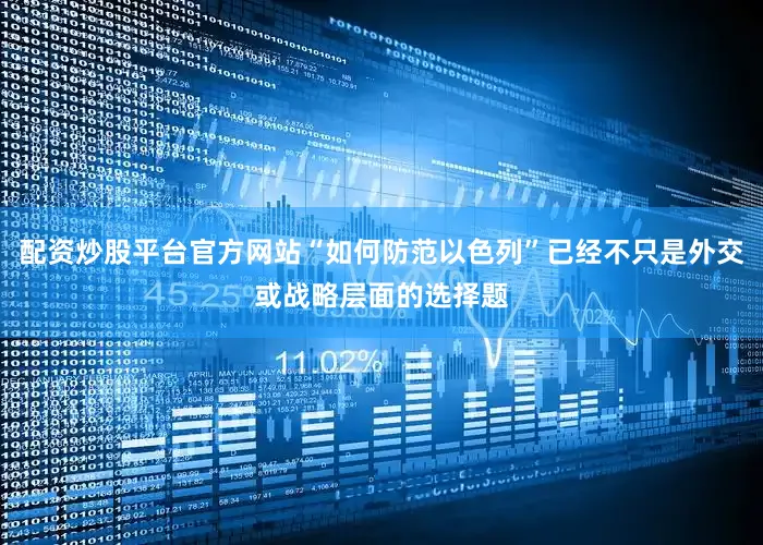 配资炒股平台官方网站“如何防范以色列”已经不只是外交或战略层面的选择题
